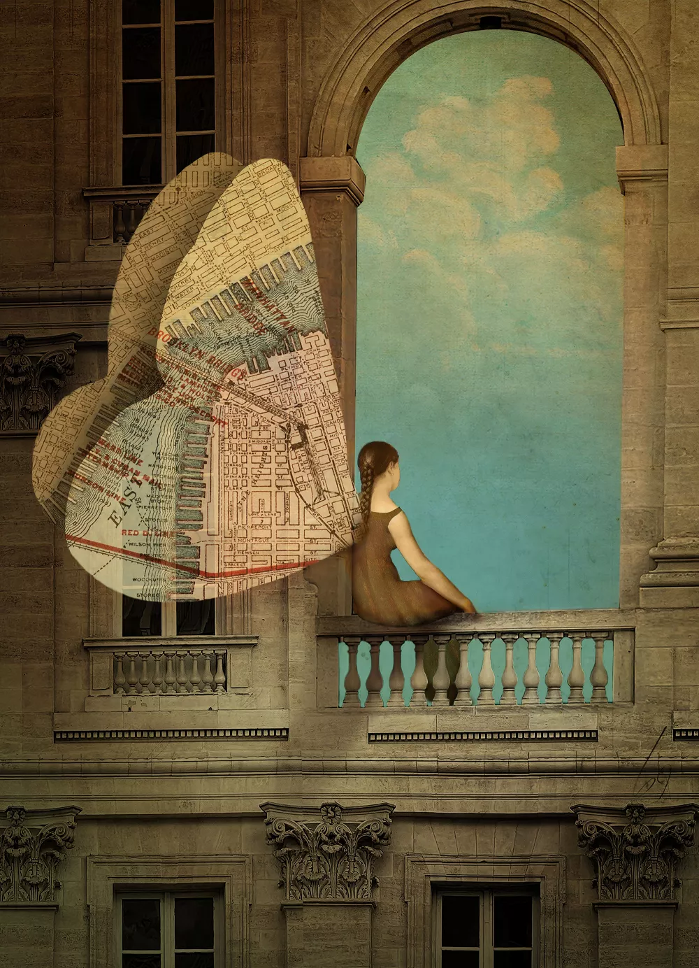 © Catrin Welz-Stein - Frau mit Schmetterlingsflügeln